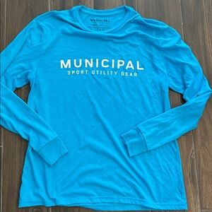 Municipal mens Blue Long Sleeve Shirt M